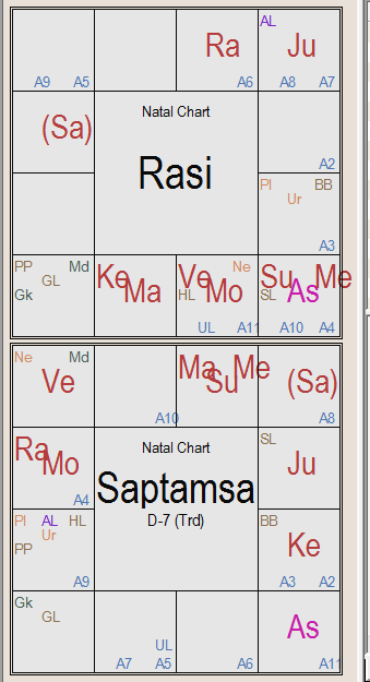Saptamamsha Chart Prediction