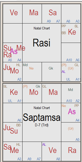 Saptamamsha Chart Prediction